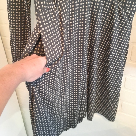 ANTHROPOLOGIE x Indie and Cold Shirt Dress Mini Long sleeve Retro Gray Cream XS - Picture 8 of 16